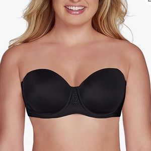 Vanity Fair Black Strapless Bra